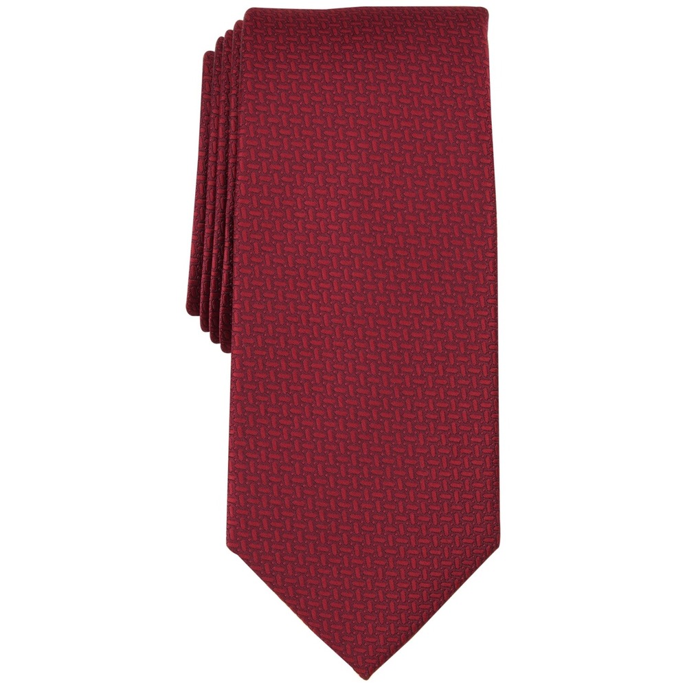 Alfani Men's Tie Edson‎ Mini Burgundy Necktie Textured Business Formal NWT